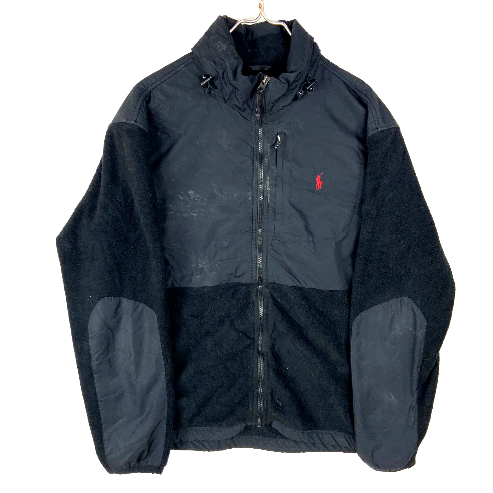 Polo Ralph Lauren Fleece Sweater Jacket Large Black Full Zip