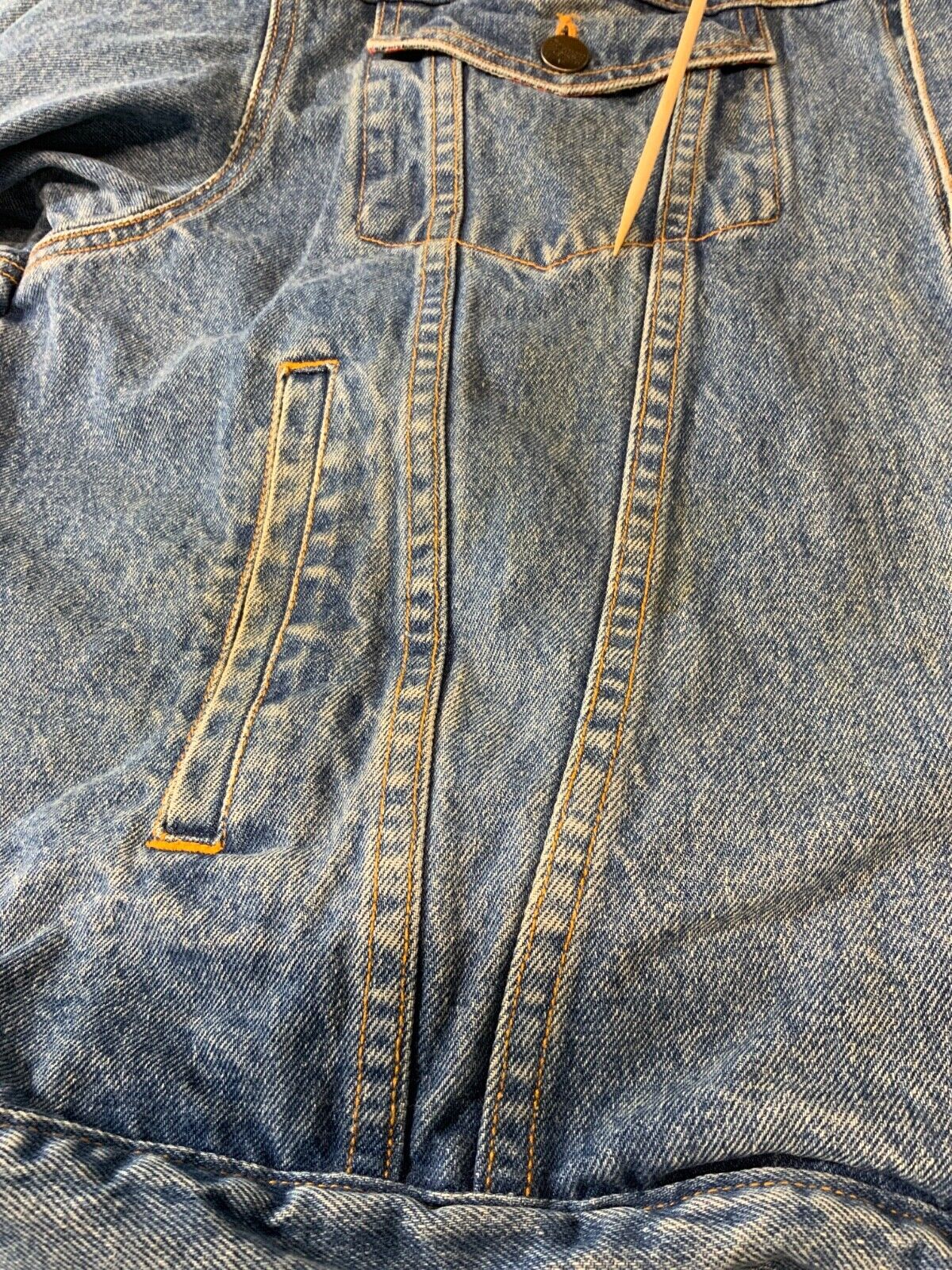 Vintage Planet Hollywood Denim Jean Jacket XL Blue Medium Wash 90s