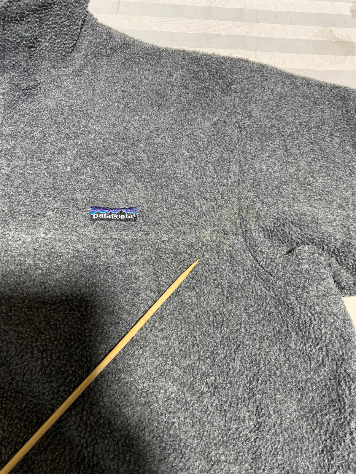 Vintage Patagonia Fleece Sweater Jacket XL Gray Made Usa Full Zip Bomber 90s