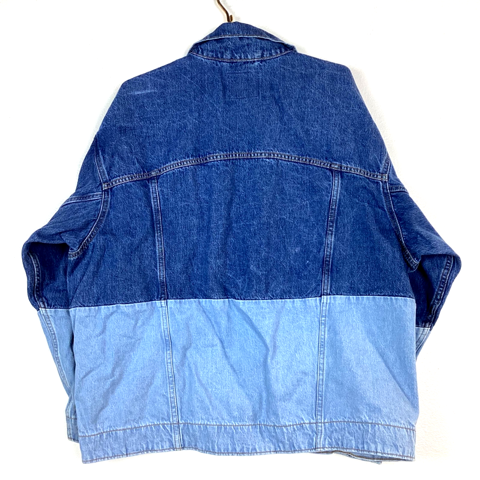 Levi’s Denim Jean Jacket Size XL Blue Button Up Color Block