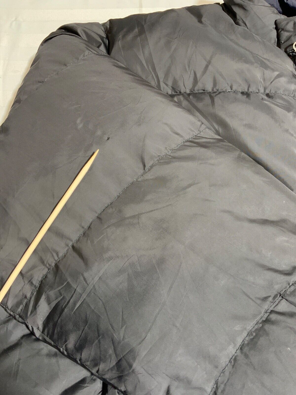 Vintage Polo Ralph Lauren Down Jacket Large Black Blue Reversible Puffer