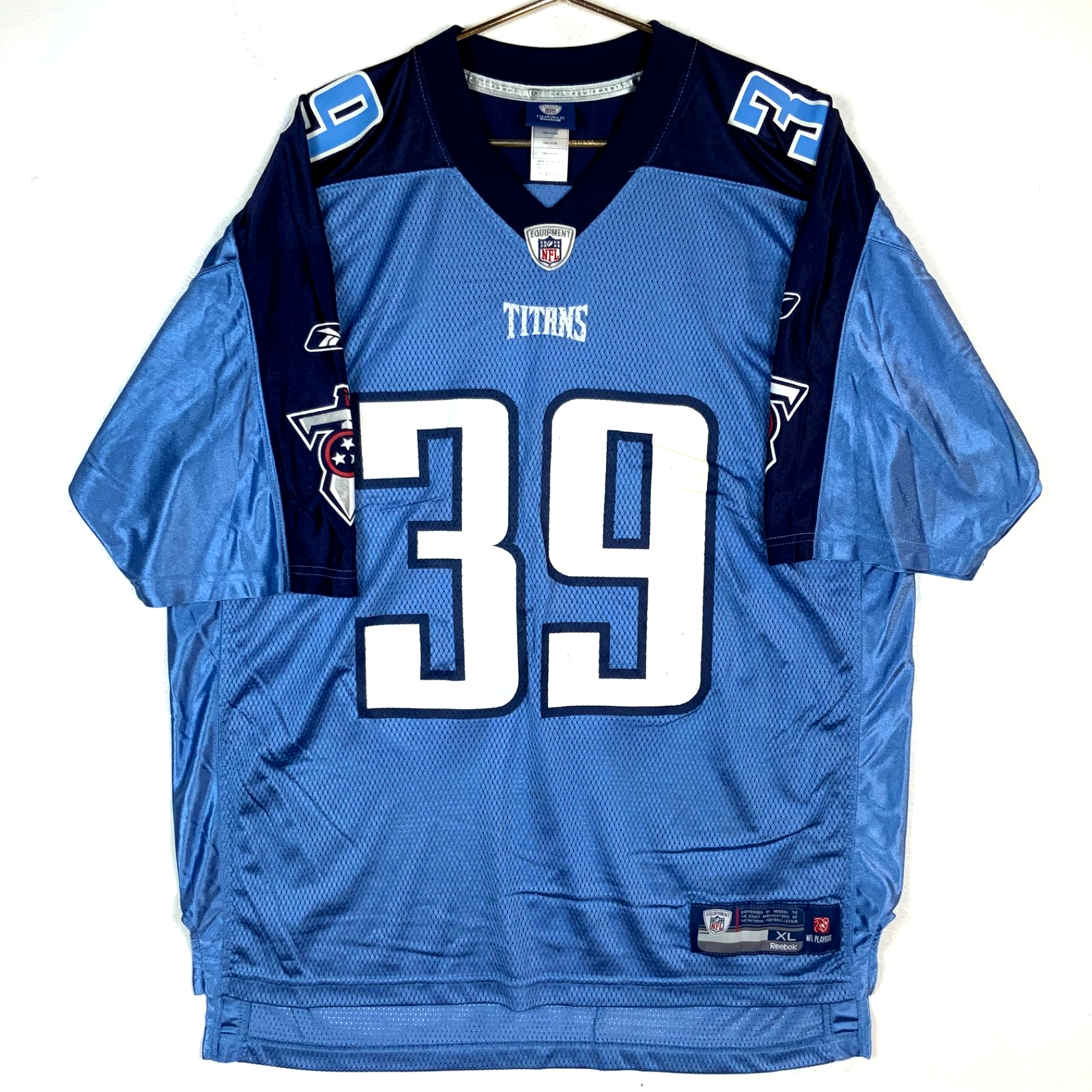 Tennessee Titans Jersey XL Reebok Nick Schommer Blue Nf Autographed