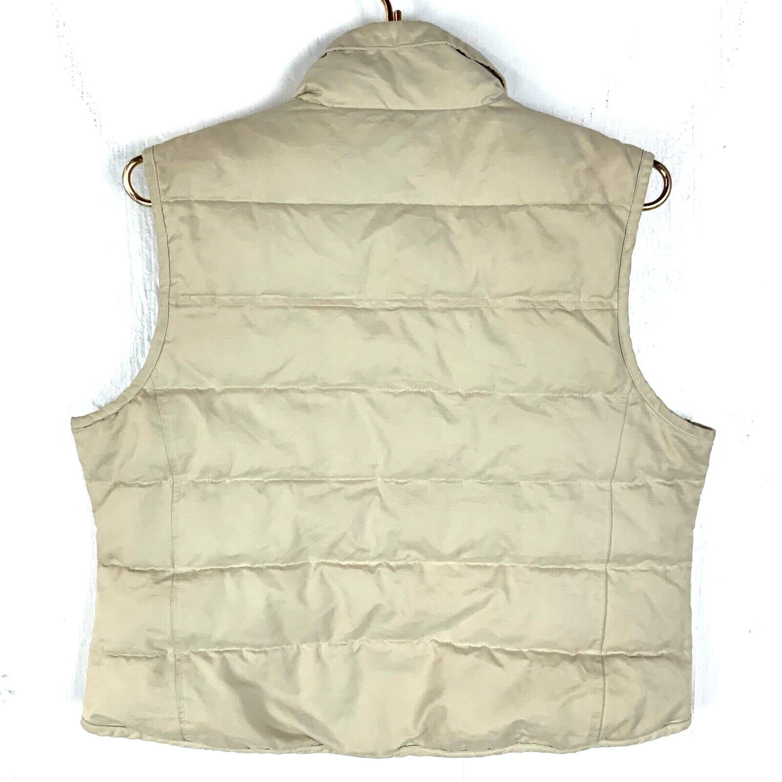 Woolrich Women's Arctic Plaid Reversible Wool Puffer Down Vest Medium Full Zip