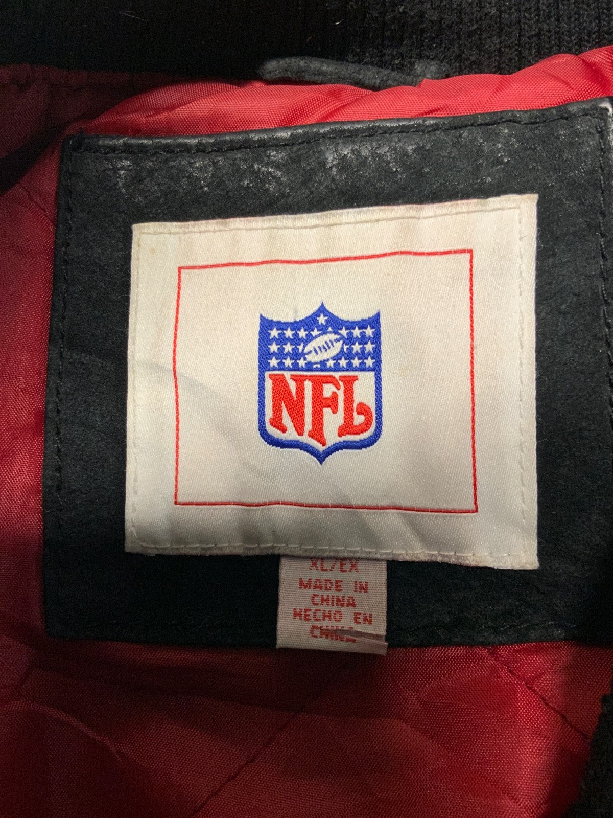 Tampa Bay Buccaneers Suede Leather Varsity Bomber Jacket XL Nfl