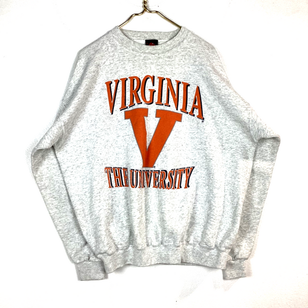 Vintage Virginia Cavaliers Sweatshirt Crewneck Size XL Gray Made In Usa Ncaa