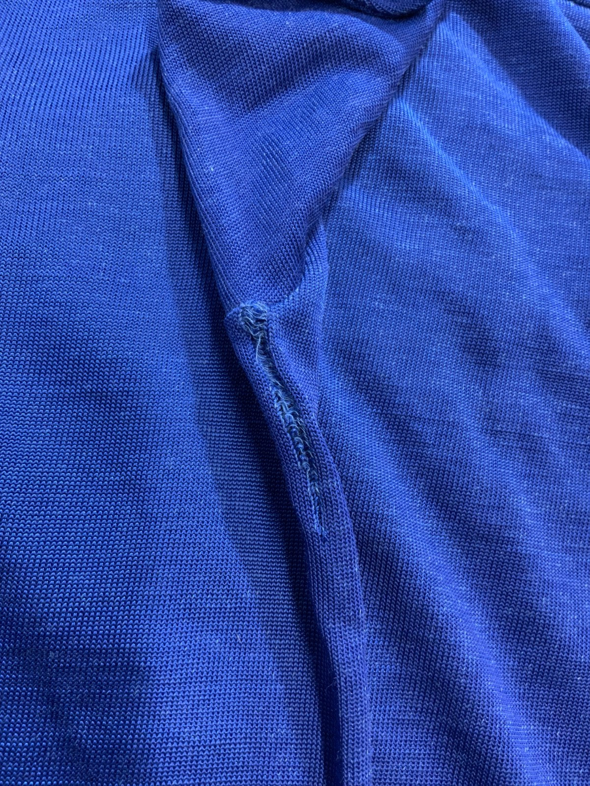 Vintage 1970’s Durene Football Jersey Large Blue Fraternity Made Usa