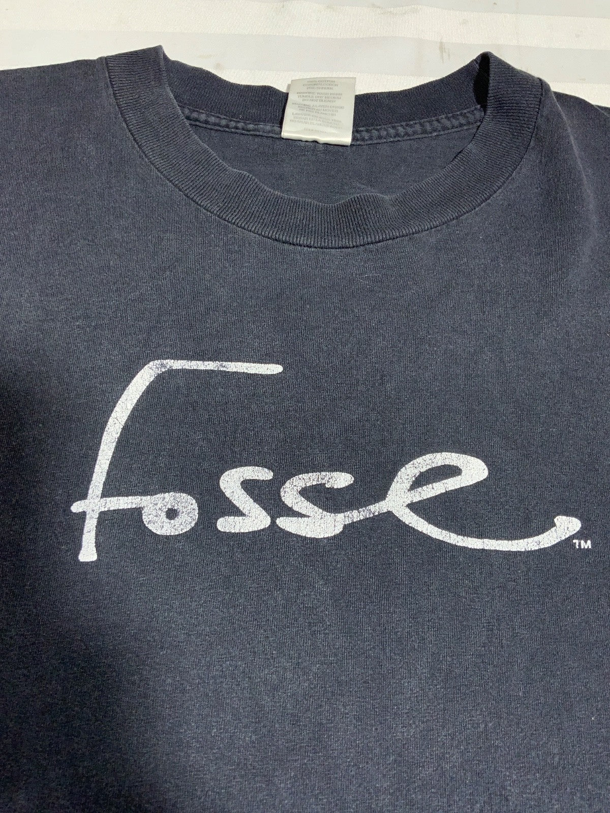 Vintage Bob Fosse T-Shirt Large Black Double Sided Dance Cabaret Hat Y2K