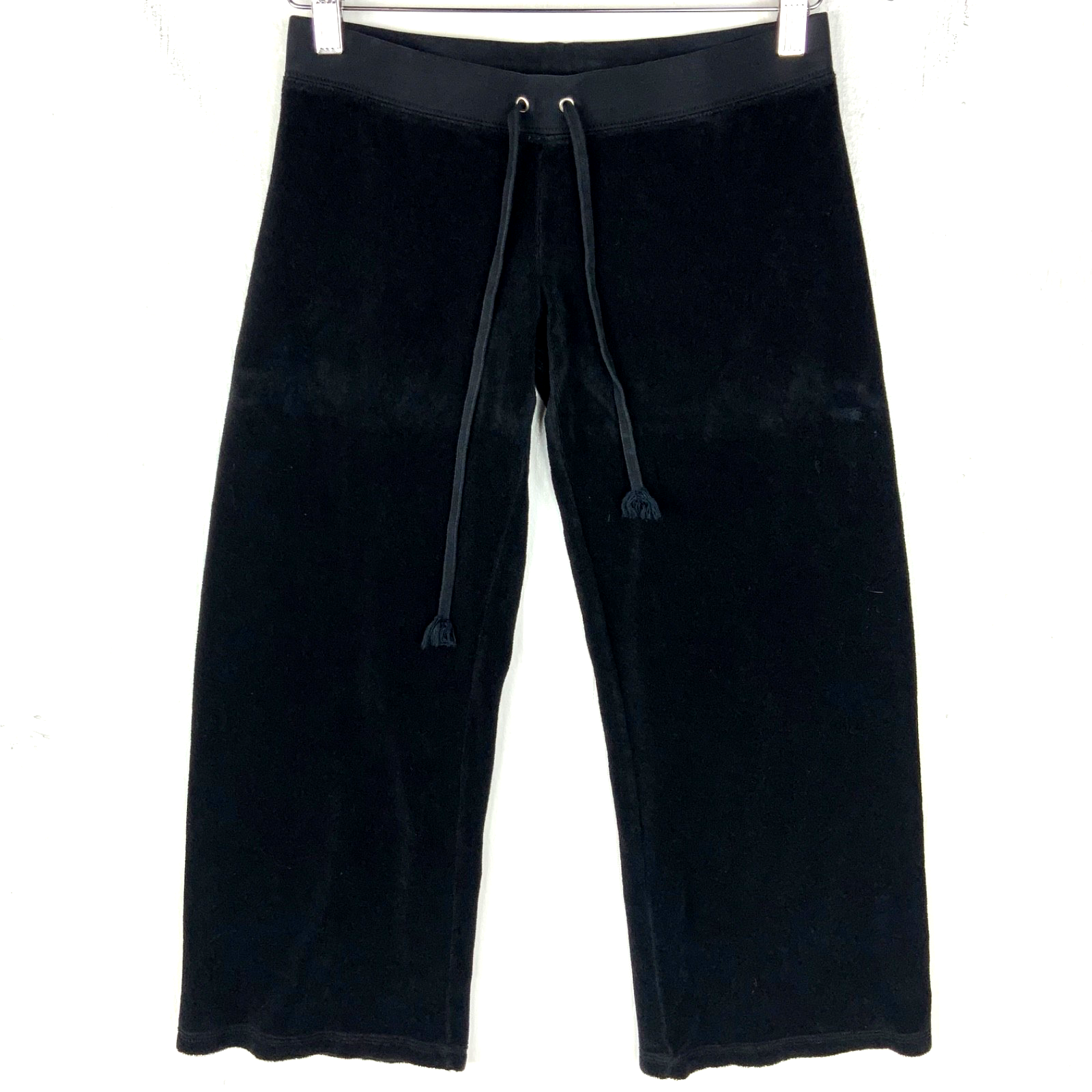 Vintage Juicy Couture Terry Cloth Women's Sweat Pants Petite Black Y2k