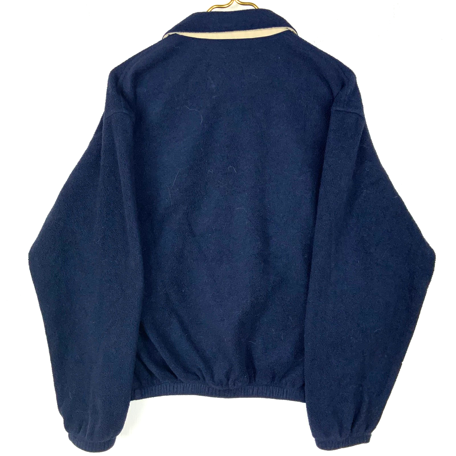 Vintage Polo By Ralph Lauren Fleece Sweater Jacket Medium Blue Full Zip Made Usa