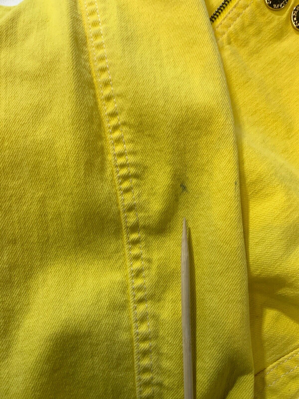 Vintage Lauren Jeans Co. Women's Denim Jean Jacket Small Yellow Full Zip 90s