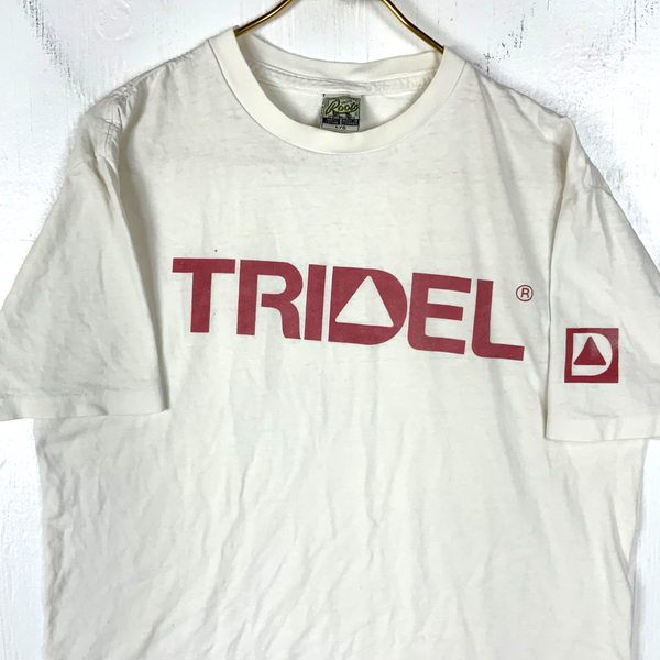 Vintage Tridel Roots T-Shirt Large White Made In Canada Single Stitch 90s