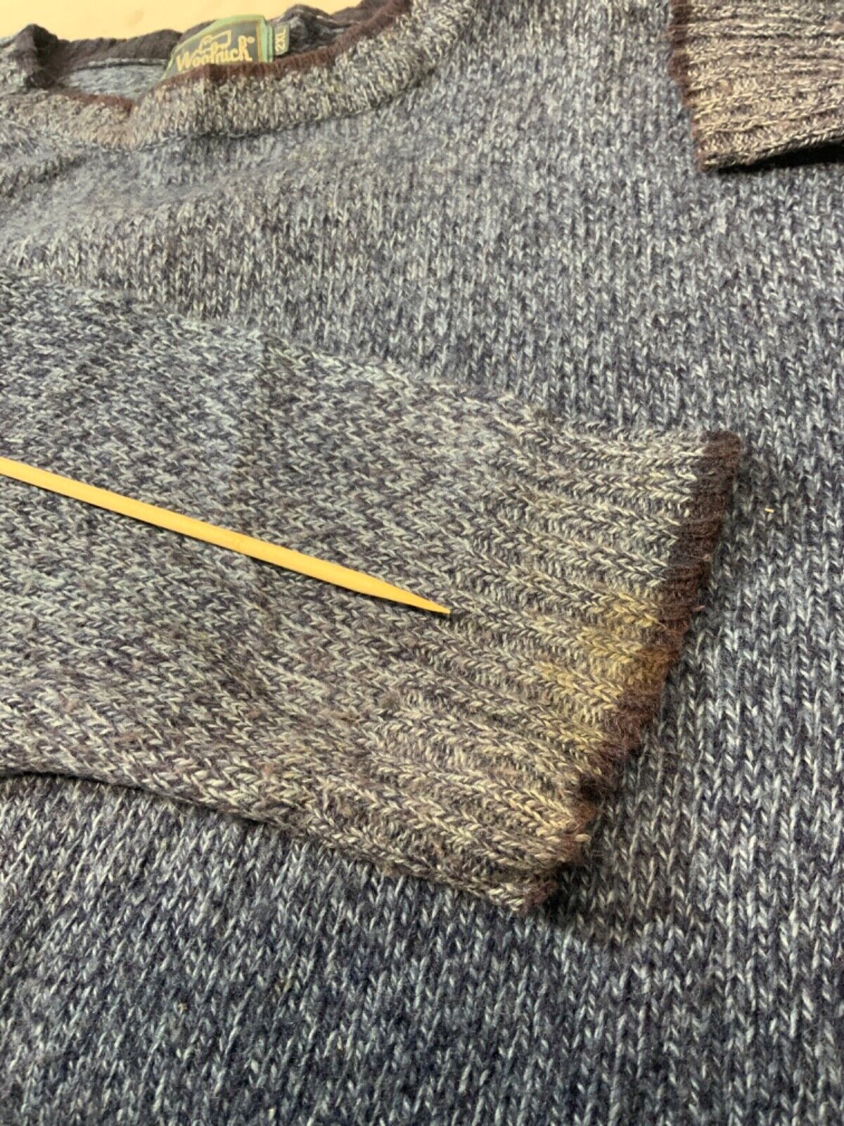 Vintage Woolrich Knit Wool Sweater 2XL Blue Crewneck