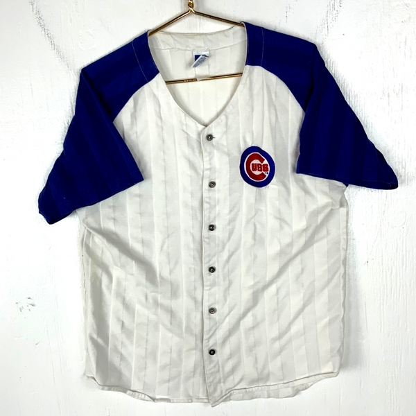 Vintage Chicago Cubs Russell Athletic Baseball T-shirt Jersey Medium White Mlb