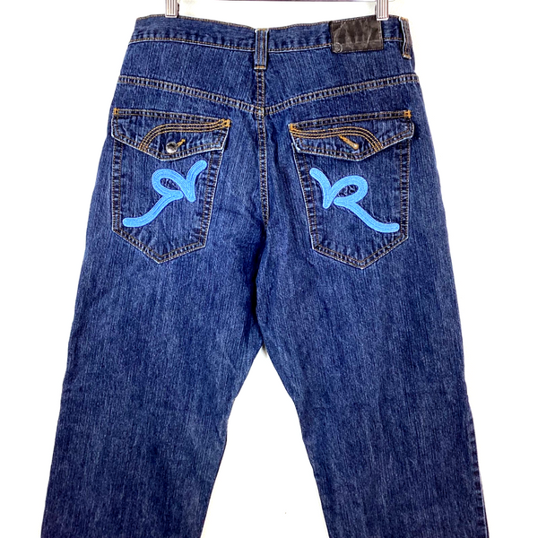 Vintage RocaWear Denim Jean Size 36 Blue Baggy Y2K