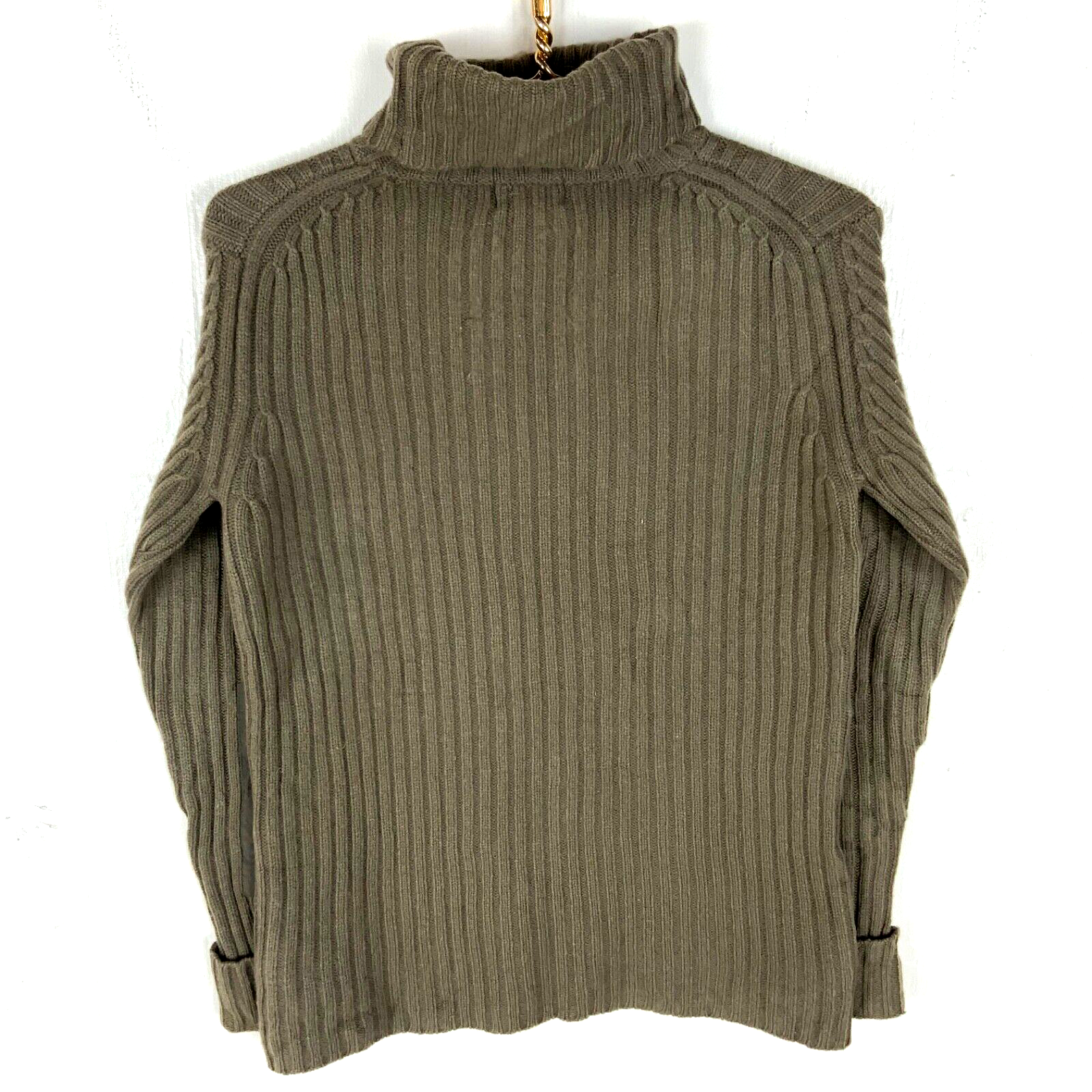 Vintage Patagonia Ribbed Knit Wool Sweater Women’s Small Brown Turtleneck