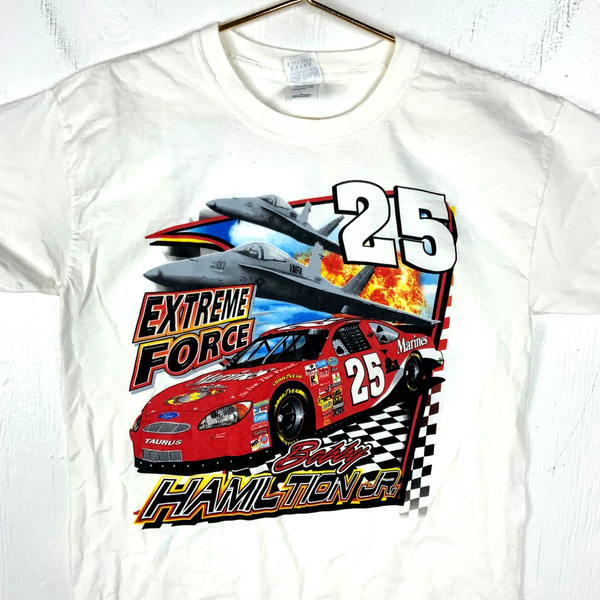 Vintage Betty Hamilton Extreme Force T-shirt Large White Nascar