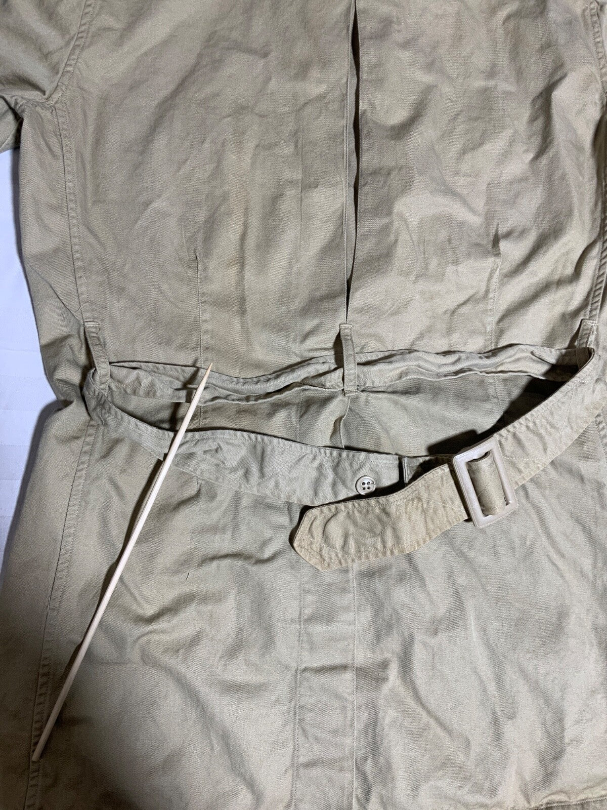 Vintage Usaf Tan Tropical Military Jacket Size Large Beige Button Up 1957