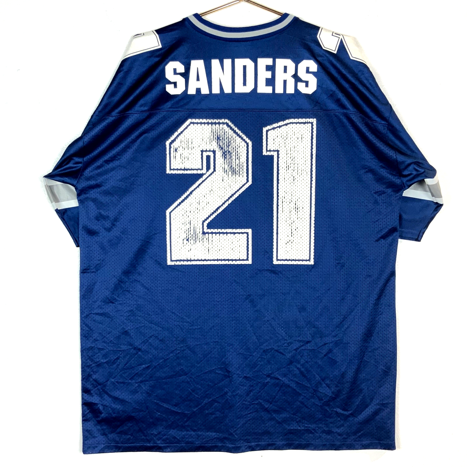 Vintage Dallas Cowboys Jersey XL Logo Athletic Deion Sanders Blue Nfl