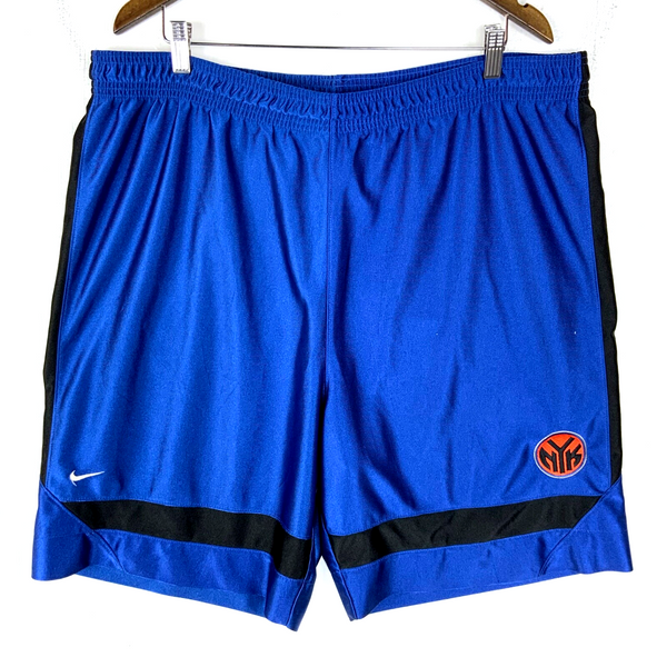 Vintage New York Knicks Nike Team Basketball Shorts Large Blue Nba Y2K