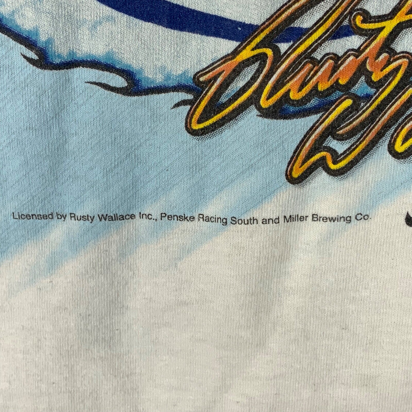Vintage Nascar Racing Chase T-shirt Large Double Sided Fire & Ice Rusty Wallace