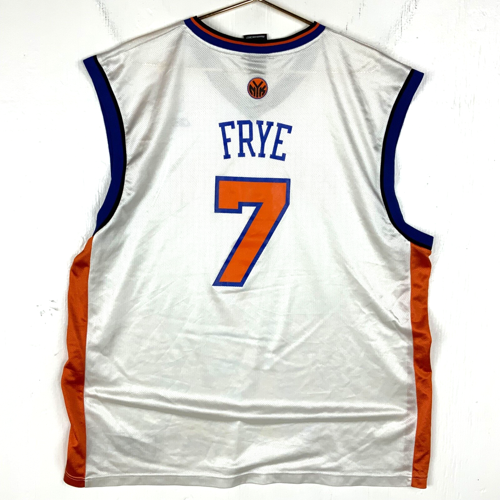 New York Knicks Reebok Jersey 2XL White Nba Basketball Authentics Channing Frye