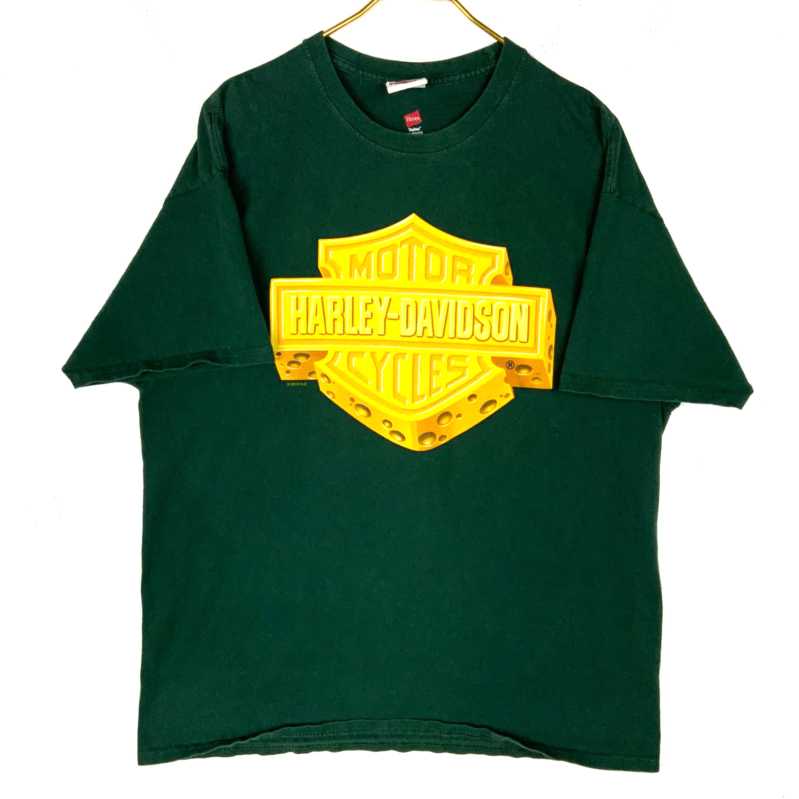 Harley Davidson T-Shirt XL Cheeseheads Green Bay Wisconsin Double Sided