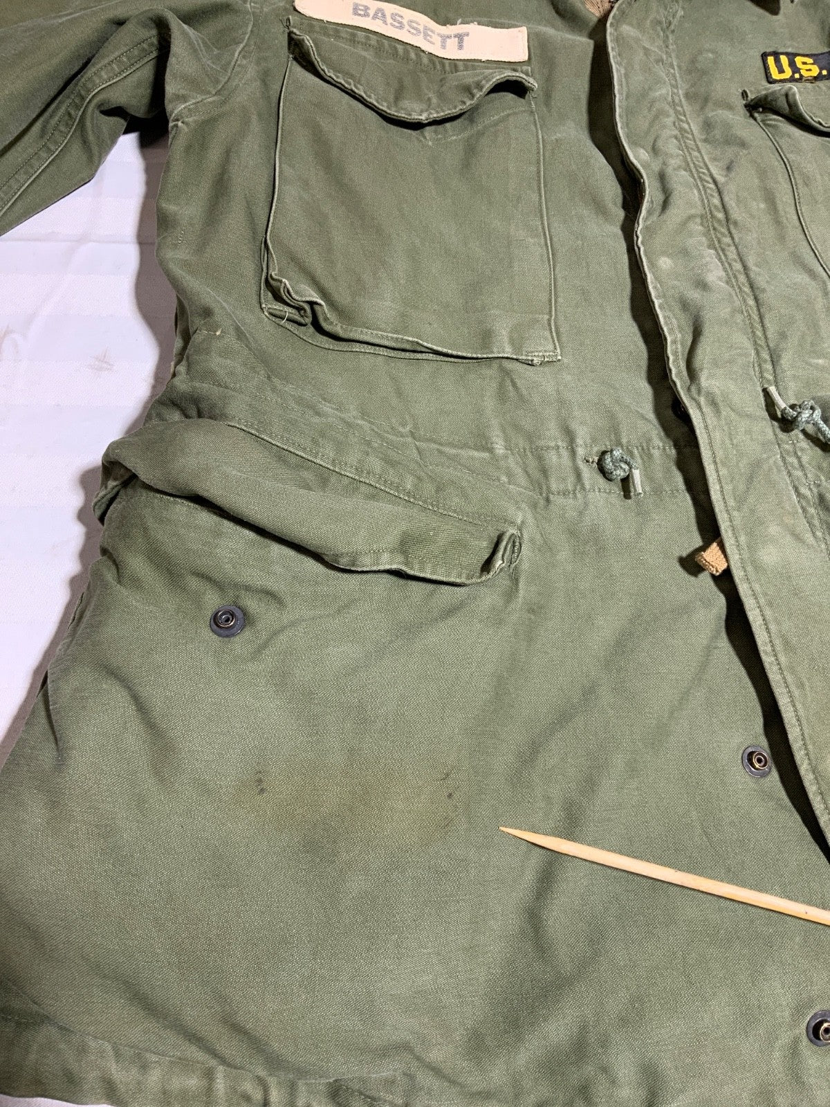 Vintage Us Army M-1951 Field Jacket Size Medium Green Full Zip 50s