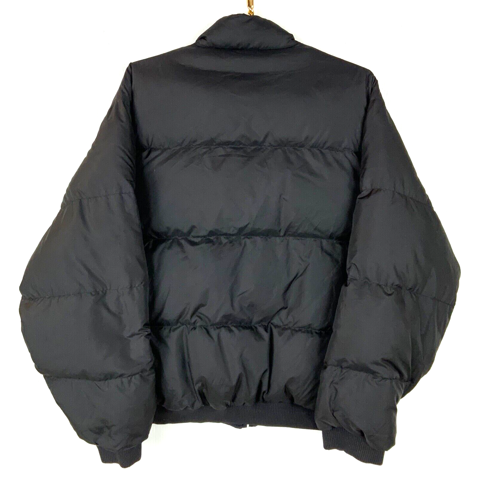 Vintage Polo Ralph Lauren Down Jacket Large Black Blue Reversible Puffer